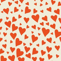 Valentines Day Hearts Vector Set Hand Drawn Heart Background Pattern Design.Jpg