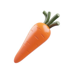 3d realistic render vector icon. carrot, on white background