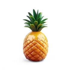 3d realistic render vector icon. pinapple, on white background