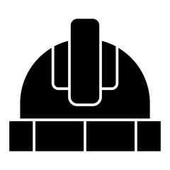 Construction Helmet icon. Vector illustration isolated on white background