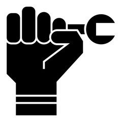 wrench in hand icon