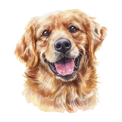 Golden Retriever dog watercolor good quality and good design