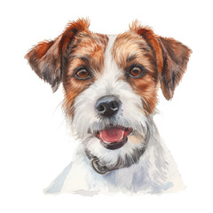 Jack Russell Terrier dog watercolor good quality and good design