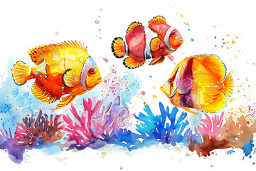 Vibrant Tropical Fish on Transparent Background. PNG Vibrant Tropical Fish