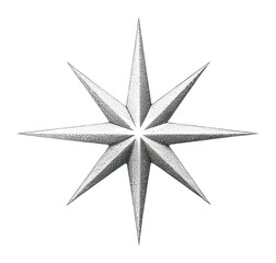 Obraz premium PNG Star symbol white line