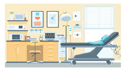 Modern sonography diagnostics and examination office