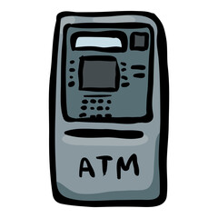 ATM - Hand Drawn Doodle Icon