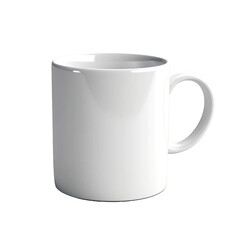  White mug, isolated on transparent background. Generative AI 