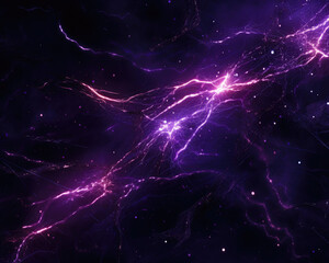 Electric Purple Sparks on Pitch Black Background