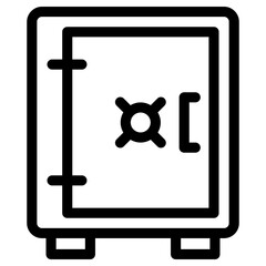safe icon, simple vector design