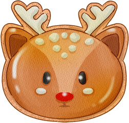 Drawings of Christmas cookies, deer, stars, Christmas trees, gingerbread.