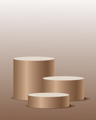 vector brown podium set