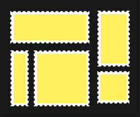 Vector postcard stamp frames