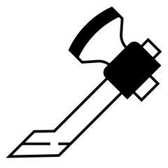 Hammer icon vector sign isolated on white background. Simple vector illustration for graphic and web design.