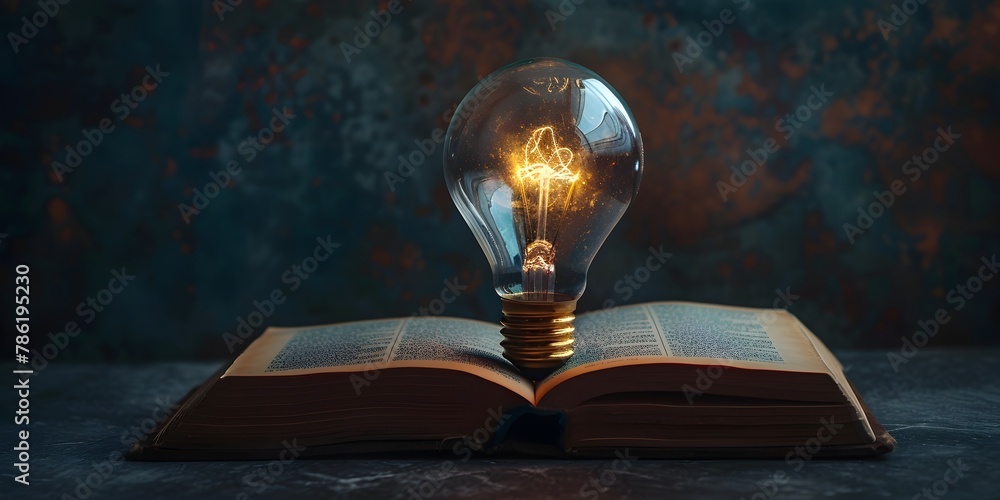Poster the light of knowledge dispelling the darkness of ignorance a symbolic representation of the power o