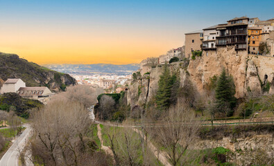 Cuenca view from Puente de San Pablo, Castilla la Mancha, Spain