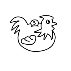 chicken piggy bank icon