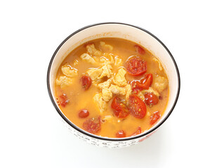 A bowl of Chinese tomato and egg soup