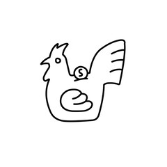 chicken piggy bank icon