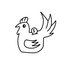 chicken piggy bank icon