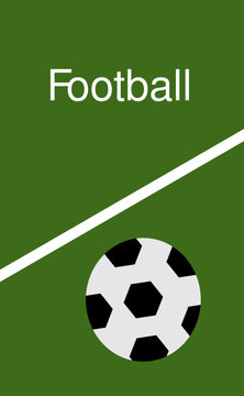 ball football text on a green background