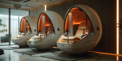 Futuristic Relaxation Pods