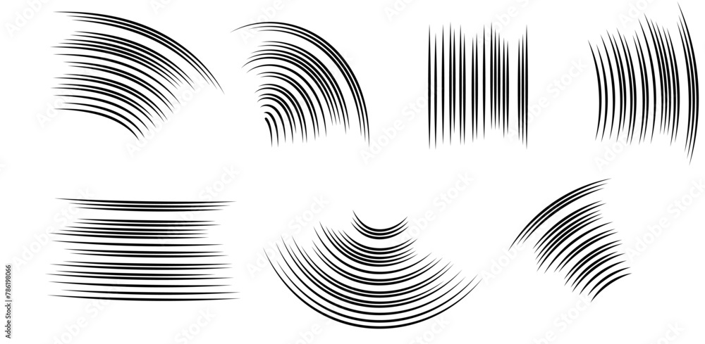 Poster speed lines. vector manga effect. simple background of motion elements. comic graphic design of fast