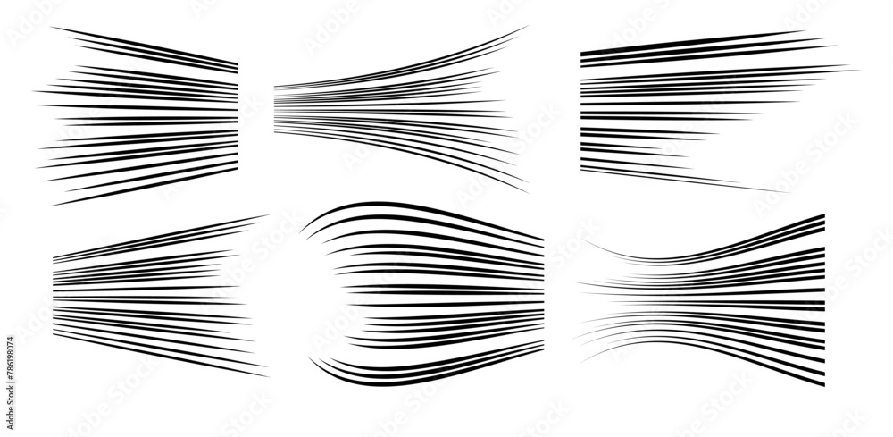 Poster speed lines. vector manga effect. simple background of motion elements. comic graphic design of fast