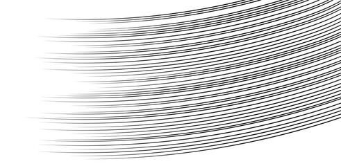 Speed lines. Vector manga effect. Simple background of motion elements. Comic graphic design of fast motion.