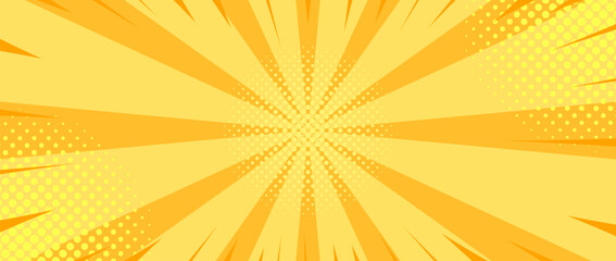 太陽光 抽象 オレンジ 黄色 コミック 背景