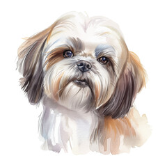 Shih Tzu dog watercolor good quality and good design