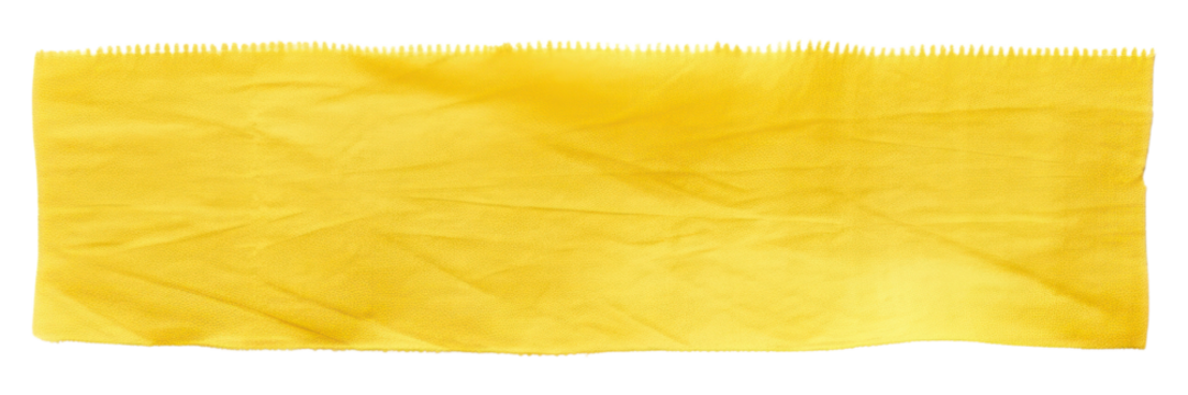 PNG Yellow cloth textile adhesive strip white background simplicity rectangle