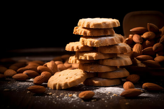 Almond Biscotto, A crunchy, almond flavored Italian biscuit cookie
