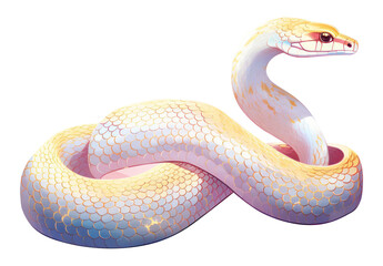 Fototapeta premium PNG Snake zodiac reptile animal white background. AI generated Image by rawpixel.