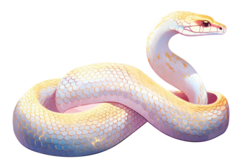 PNG Snake zodiac reptile animal white background. AI generated Image by rawpixel.