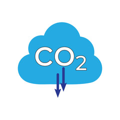 CO2 emissions icon. Ecology and environment symbol. Sign vector carbon dioxide pollution.