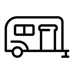 caravan line icon