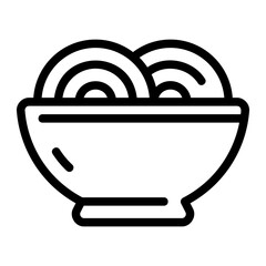 noodles line icon