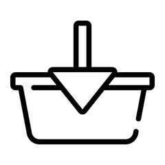 picnic basket line icon