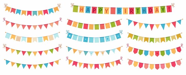 Party Bunting Color Paper Triangular Flags Collected Draped Garlands Happy Birthday Buntings.Jpg