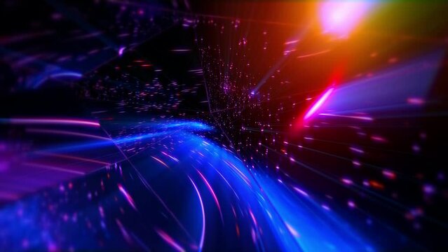 Folded space wormhole colorful 3d, seamless loop