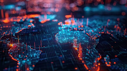 Fototapeta premium Dynamic representation of asset allocation across various investment classes