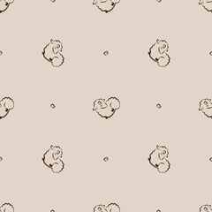 seamless animalistic pattern with  lambs, stylized images, vector