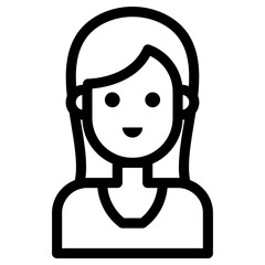 woman icon, simple vector design