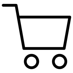 trolley icon, simple vector design