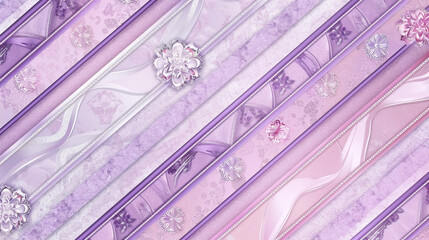 Soft lavender embroidered grunge, luxury and femininity in design.