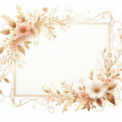 Luxury Golden Botanical Frame for Exclusive Invites