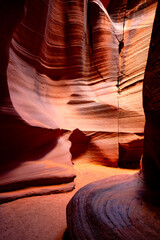 Colorful slot canyon in Arizona (USA), a natural wonder and magic place formed by the power of...