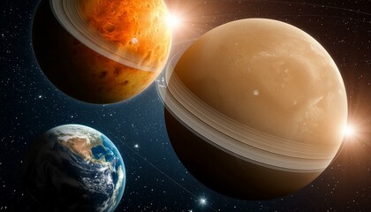 冥王星から見た太陽系