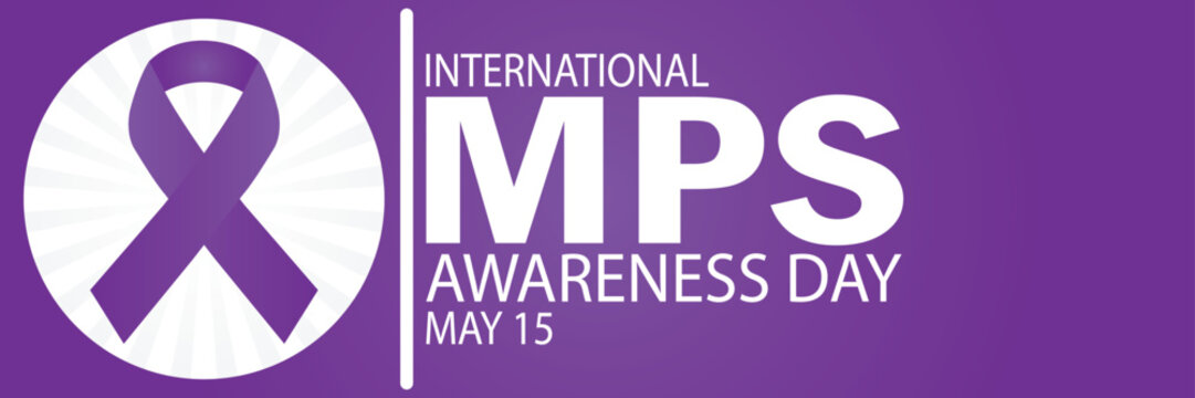 International MPS Awareness Day. May 15. Suitable for greeting card, poster and banner. Vector illustration.